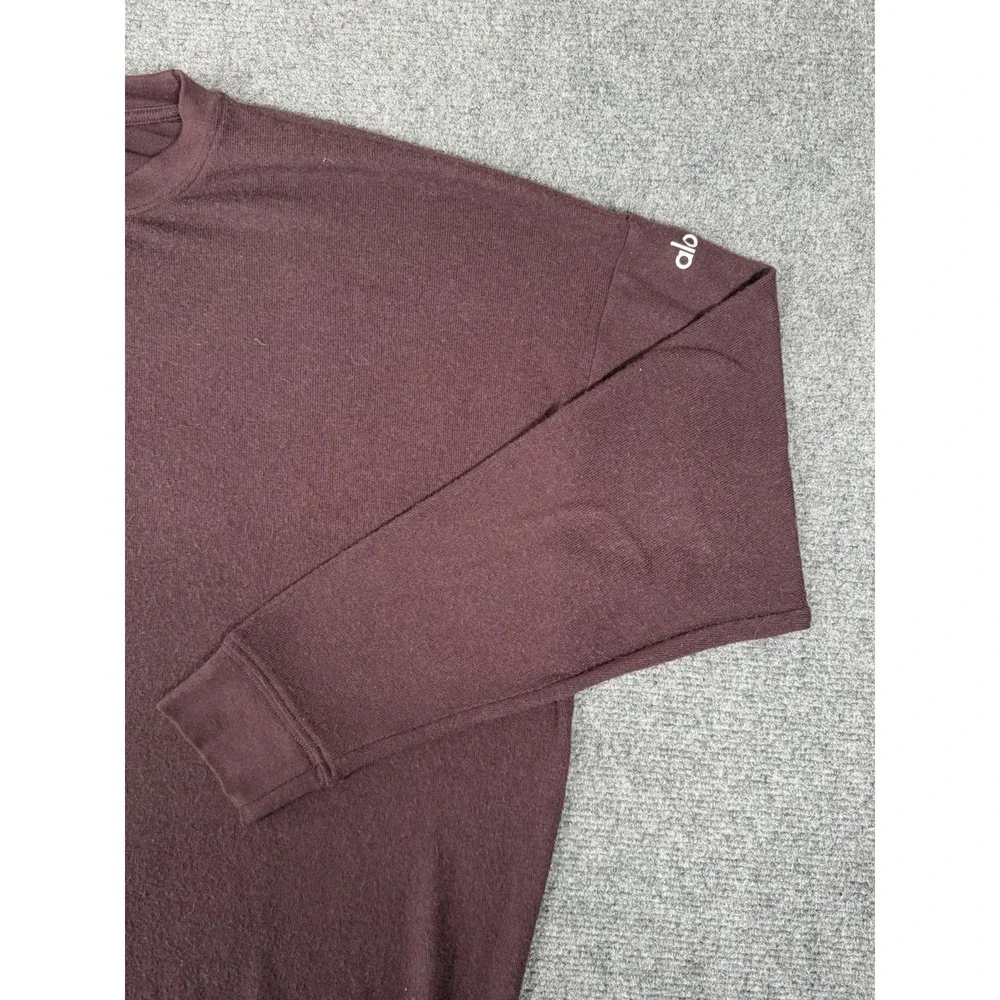 Alo Yoga Crew Neck Sweatshirt Mens Medium Plum Purple Boxy Oversized